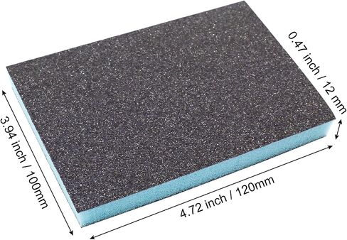 12 Pcs 100 Grit Sanding Sponge Medium Sanding Block, Wet Dry Sanding Sponge Washable Sanding Sponge, Reusable Sanding Pads Polish Sanding Sponge for Wood Metal Furniture in Saudi Arabia