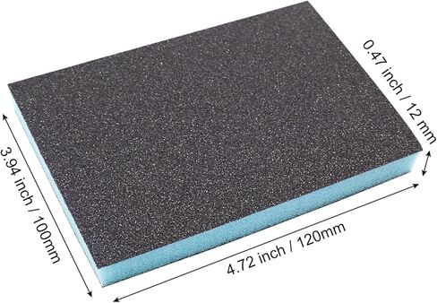 12 قطعة من إسفنجة الصنفرة 100 حبيبة متوسطة الحجم، إسفنجة سنفرة رطبة وجافة، إسفنجة سنفرة قابلة للغسل، وسادات سنفرة قابلة لإعادة الاستخدام، إسفنجة سنفرة تلميع للأثاث الخشبي المعدني in Kuwait