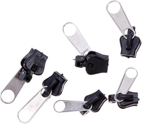 12Pcs Black Universal Instant Fix Zipper Repair Kit Replacement Zip Slider Teeth Zippers Resistant Design Arts, Crafts and Sewing, Fasteners, Zipper Repair Kit, Sewing Notions and Supplies, Fasteners in Saudi Arabia
