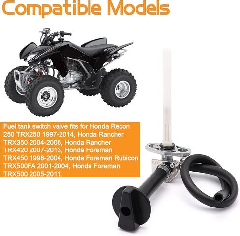 صمام الوقود بيتكوك مع رافعة آسى لهوندا ريكون 250 TRX250 TRX350 TRX400 TRX420 TRX450 TRX500 TRX650.16950-HM8-003، جزء مفتاح صمام الغاز، جزء صمام تبديل خزان الوقود in Kuwait