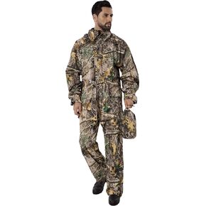 Rain Suit (Jacket + Pants),Rain Gear for Men Waterproof, Camo Rain Jacket, Lightweight Rain Coat for Fishing, Hunting, Hiking in Saudi Arabia