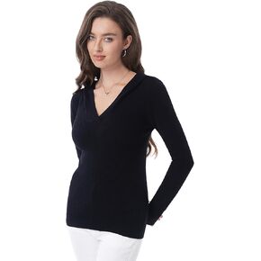 AmélieBoutik Women Slim Fit Waffle Knit Long Sleeve Lightweight Hoodies V Neck Casual Basic Hooded Sweater in Kuwait
