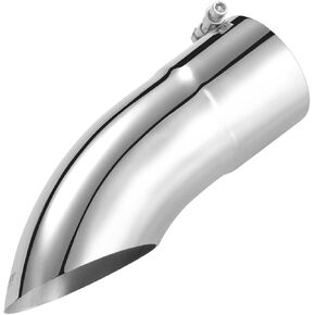 Upower 3 Inch Inlet Exhaust Tip, Turn Down Diesel Tailpipe Tip with 3" Inlet 3" Outlet 12" Overall Length, Polished Stainless Steel Bolt On Design in Kuwait