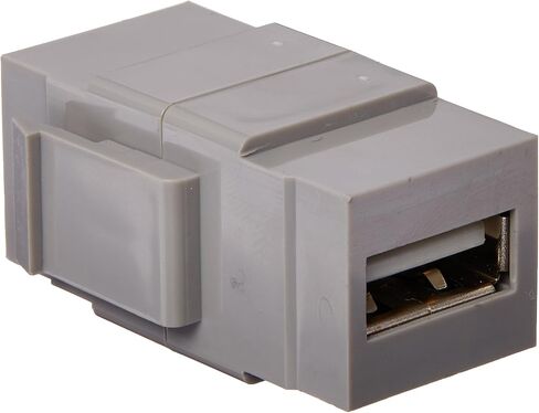 Leviton 40835-W QuickPort USB Connector, Feed-Through, White in Saudi Arabia