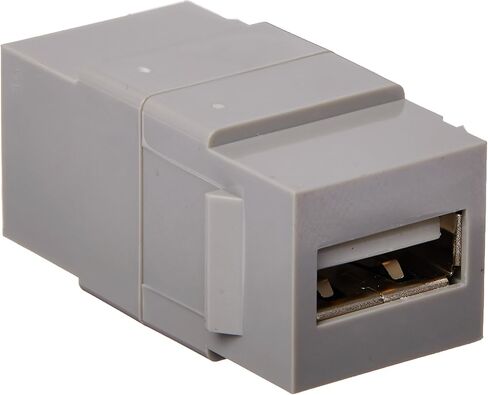 Leviton 40835-W QuickPort USB Connector, Feed-Through, White in Saudi Arabia