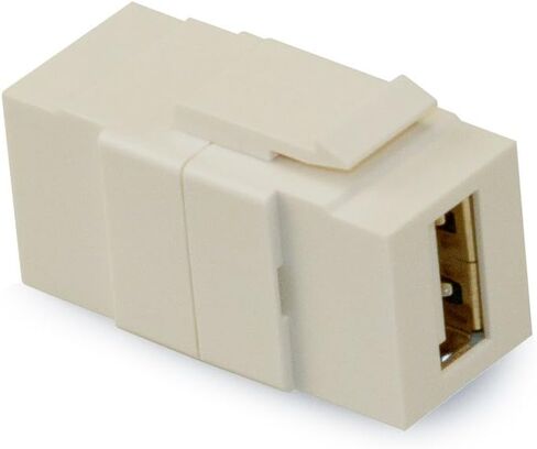 Leviton 40835-W QuickPort USB Connector, Feed-Through, White in Saudi Arabia
