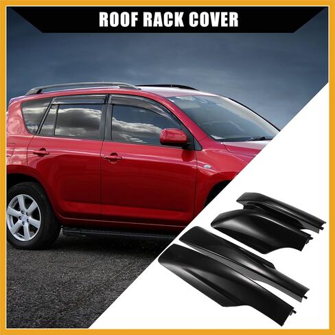 Upper/Roof Rack Rails End Cap Protection Cover Shell for Toyota RAV4 2006-2012 / Rails End Covers Shell Cap / 4 Pcs/Black Replacement in Saudi Arabia