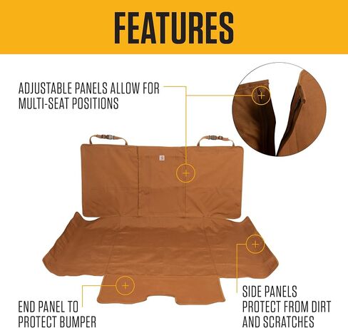 بطانة Carhartt Universal Fitted Nylon Duck Cargo Liner، بطانة متينة طاردة للماء، تناسب مجموعة متنوعة من أحجام منطقة الشحن، أسود in Saudi Arabia