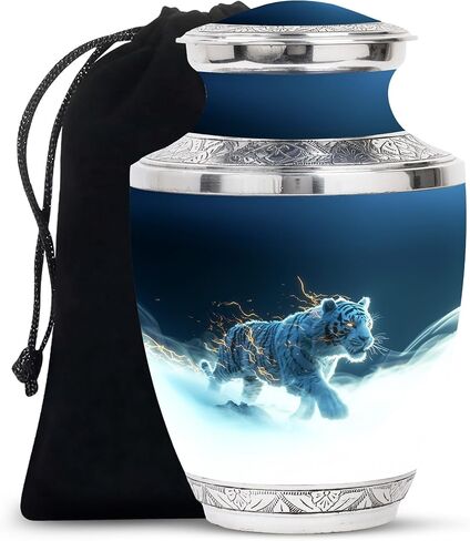 Tiger Urn - Cremation Urn Human Ashes - Burial Urns for Adult Human Ashes - Urn for Human Ashes - Ashes Holder (10 inch Pack of 1) in Saudi Arabia