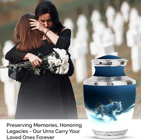 Tiger Urn - Cremation Urn Human Ashes - Burial Urns for Adult Human Ashes - Urn for Human Ashes - Ashes Holder (10 inch Pack of 1) in Saudi Arabia