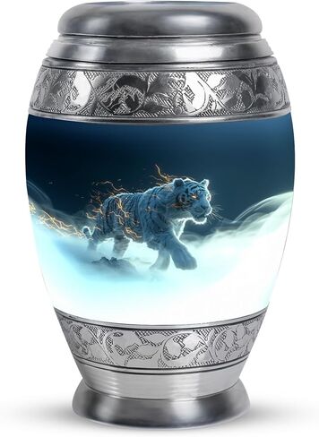 Tiger Urn - Cremation Urn Human Ashes - Burial Urns for Adult Human Ashes - Urn for Human Ashes - Ashes Holder (10 inch Pack of 1) in Saudi Arabia