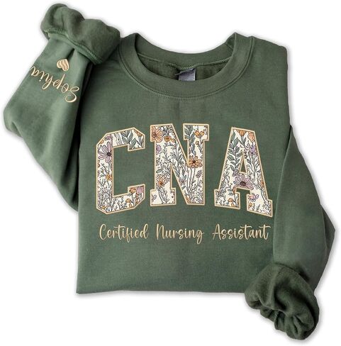 UrbanNEST Personalized Embroidery Applique Nurse Sweatshirt for Women, Registered Nurse Sweater, Nurses Gifts, Christmas 2025 in Saudi Arabia