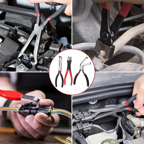 كماشة فصل الكهرباء، أداة فصل الموصل الكهربائي، كماشة موصل كهربائي للسيارات وأدوات إزالة مشبك الخط للسيارات والشاحنات مع فصل سريع (مجموعة 3 قطع) in Kuwait