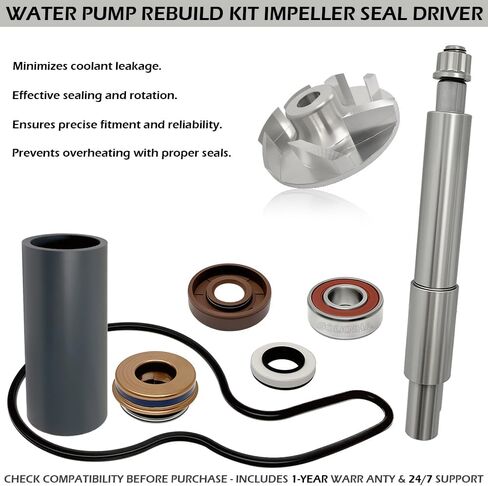 Water Pump Rebuild Kit Impeller w/Shaft and Water Pump Seal Driver Tool for Polaris Sportsman 600 700 800 Ranger 700 800 in Saudi Arabia