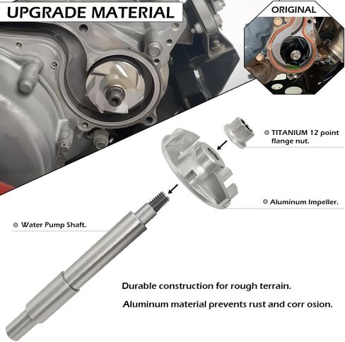 Water Pump Rebuild Kit Impeller w/Shaft and Water Pump Seal Driver Tool for Polaris Sportsman 600 700 800 Ranger 700 800 in Saudi Arabia