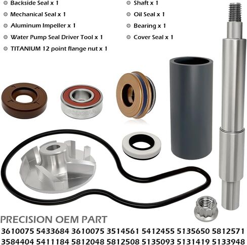 Water Pump Rebuild Kit Impeller w/Shaft and Water Pump Seal Driver Tool for Polaris Sportsman 600 700 800 Ranger 700 800 in Saudi Arabia