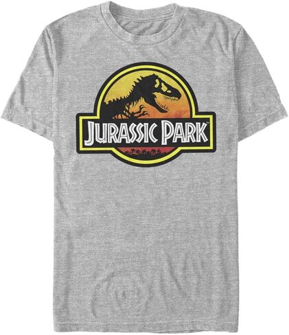 Jurassic Park Big & Tall Outlined Logo Men's Short Sleeve Tee Shirt in Saudi Arabia