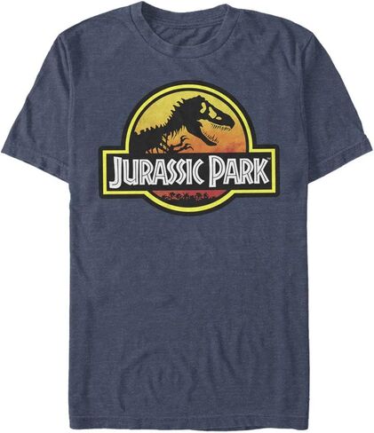 Jurassic Park Big & Tall Outlined Logo Men's Short Sleeve Tee Shirt in Saudi Arabia