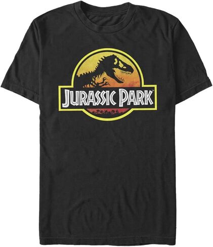 Jurassic Park Big & Tall Outlined Logo Men's Short Sleeve Tee Shirt in Saudi Arabia
