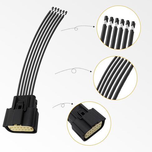 HiSport 68364272AA 2PCS Halogen Headlight Connector Harness Pigtail Compatible with Dodge Charger 2015-2018 in Saudi Arabia