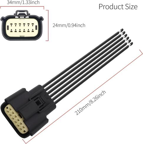HiSport 68364272AA 2PCS Halogen Headlight Connector Harness Pigtail Compatible with Dodge Charger 2015-2018 in Saudi Arabia