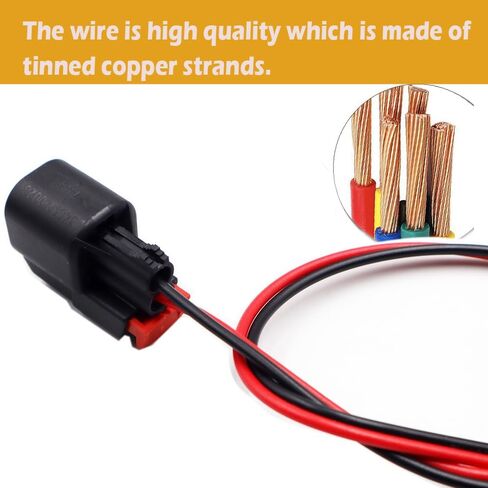 2pcs 2-Pin Side Marker Light Connector Pigtail Compatible with Cadillac ATS 2013-2019 Harness Wiring Plug 34062-0028 in Saudi Arabia
