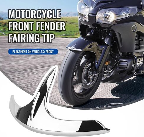 Three T Motorcycle Chrome Front Fender Fairing Tip Fits for HONDA Goldwing GL1800 2001-2017 / Goldwing, ABS Plastic in Saudi Arabia