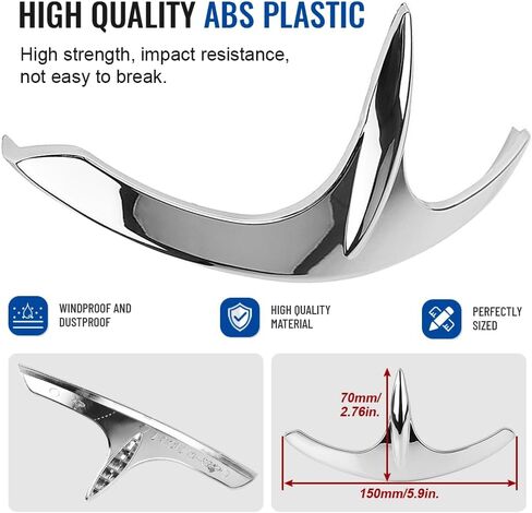 Three T Motorcycle Chrome Front Fender Fairing Tip Fits for HONDA Goldwing GL1800 2001-2017 / Goldwing, ABS Plastic in Saudi Arabia
