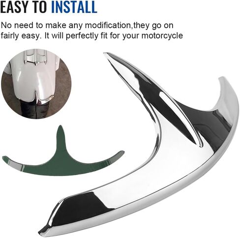 Three T Motorcycle Chrome Front Fender Fairing Tip Fits for HONDA Goldwing GL1800 2001-2017 / Goldwing, ABS Plastic in Saudi Arabia