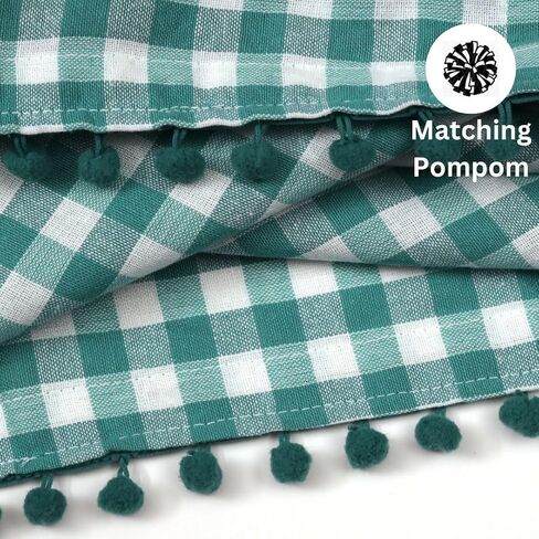 2 Panels Curtain Valances for Kitchen Windows, Bathroom, Living Rooms - Rod Pocket Short Curtain Topper Window Treatment - Farmhouse Rustic Window Valances (2 Pack, W60 x L14, Aqua) in Saudi Arabia