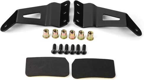 KIMISS Curved LED Light Bar Brackets, 52in 1 Pair of Upper Windshield Metal Lamp Support Bracket for Ford F250 F350 4WD 2WD 1999‑2015 in Saudi Arabia
