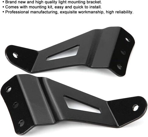 KIMISS Curved LED Light Bar Brackets, 52in 1 Pair of Upper Windshield Metal Lamp Support Bracket for Ford F250 F350 4WD 2WD 1999‑2015 in Saudi Arabia