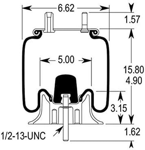 2 pack of TORQUE Trailer Air Spring Bag (Replaces Firestone 5423, W01-358-5423, Granning 5235) (2 x TR5423) in Saudi Arabia