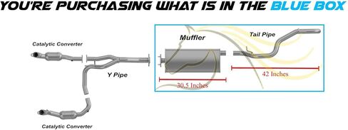 Northeastern Exhaust | Stainless Steel Muffler & Tail Pipe Exhaust System Kit Compatible for 2005-2006 Jeep Liberty 2.8L | Free Clamp Included | Automotive Replacement Part in Saudi Arabia