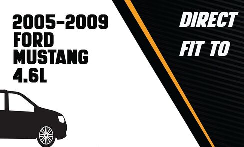 العادم الشمالي الشرقي | كاتم صوت عادم الركاب والسائق من الفولاذ المقاوم للصدأ متوافق مع Ford Mustang 2005-2009 4.6L - يتضمن المشبك - قطعة غيار للسيارات in Saudi Arabia