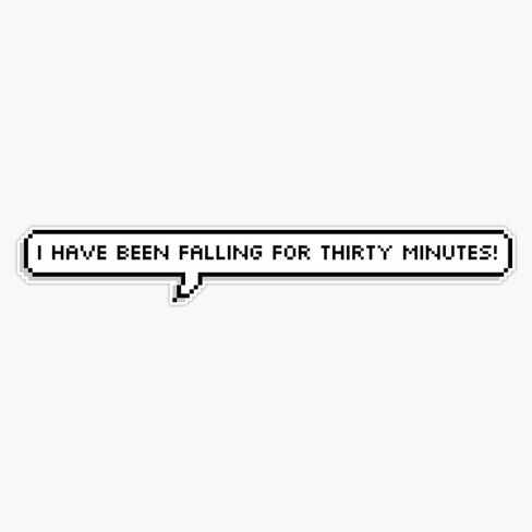Magnet I Have Been Falling For Thirty Minutes - 2 Magnet Vinyl Decal Sticker 5" in Saudi Arabia