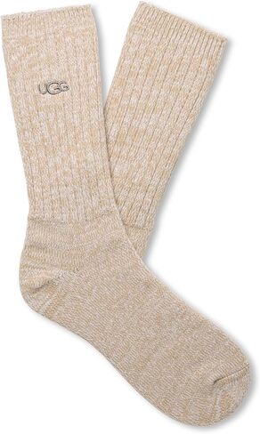 UGG Men's Trey Rib Knit Crew Sock, White Pepper, O/S in Saudi Arabia