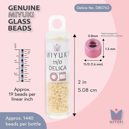 Miyuki Delica Beads, Matte Cream in Kuwait