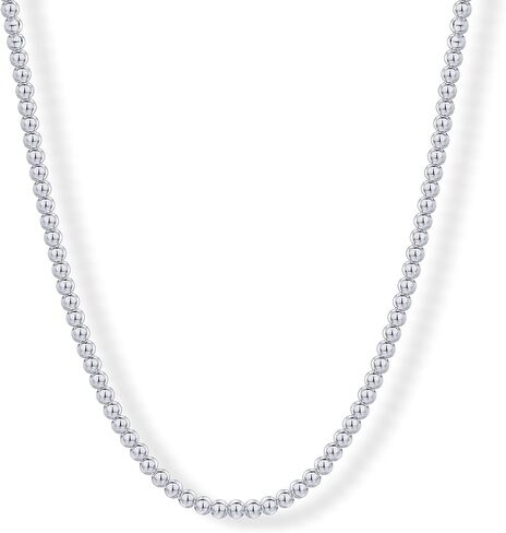 PAVOI 14K Gold Plated Small Bead Ball Chain Necklace for Women - Adjustable Dainty Gold Beaded Necklace - Trendy Choker Chain Layering Jewelry in Saudi Arabia