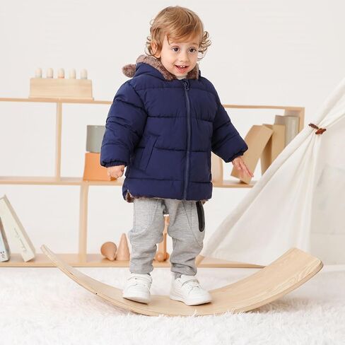 ADUKIDE 6M-4T سترات صوفية منتفخة للأطفال للشتاء مع غطاء للأذنين وغطاء للرأس وسترة للأطفال الصغار معطف دافئ in Kuwait