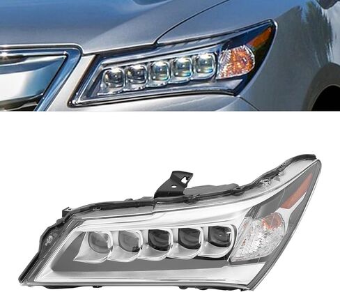 مجموعة المصابيح الأمامية LED الكاملة لـ 2014-2016 Acura MDX، نماذج LED فقط، المصابيح الأمامية اليسرى + اليمنى مع المصابيح، الاستبدال المباشر in Kuwait