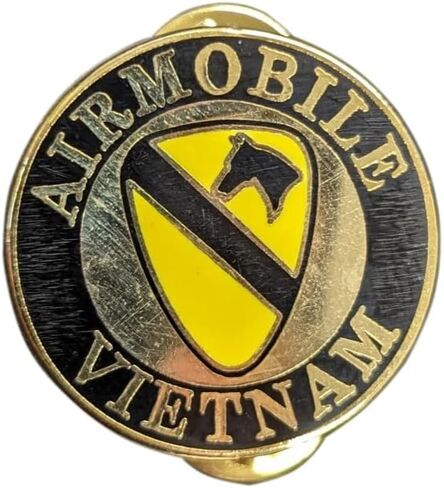 United States Army 1st Airmobile Cavalry Black and Yellow Vietnam 1" Lapel Pin in Saudi Arabia