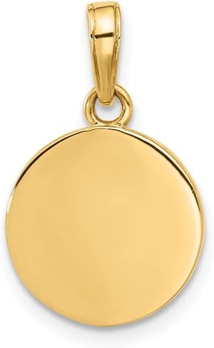 14K Yellow Gold Polished with Pink Enamel and Clear Epoxy Resin It's A Pendant in Saudi Arabia