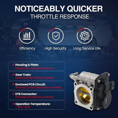 MOCA جسم الخانق الأيمن S20056 متوافق مع 2015-2019 لإنفينيتي Q70L 3.7L، 2008-2013 لإنفينيتي G37 3.7L، 2008-2012 لإنفينيتي EX35 3.5L، 2009-2020 لنيسان 370Z 3.7L in Saudi Arabia