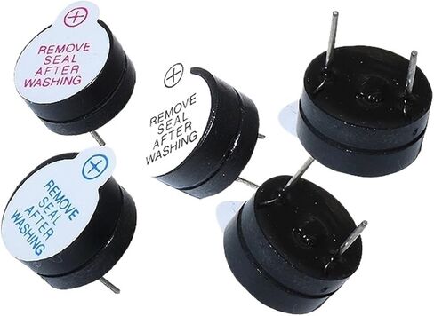 10pcs Ultra Thin 12065 12mm*6.5mm Active Buzzer 3V 5V 12V Magnetic Long Continous Beep Tone Sounder(12065 5V) in Saudi Arabia