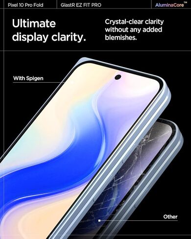 Spigen Tempered Glass Screen Protector [GlasTR EZ FIT] designed for Pixel 9 / Pixel 9 Pro [Case Friendly] - 2 Pack in Saudi Arabia