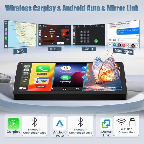 Roinvou [2G+64G] Car Radio for Kia Cerato K3 Forte 2013-2018 with Wireless Carplay/Android Auto, 9 Inch Android 13 IPS Touch Screen Car Stereo, Bluetooth, GPS Navi, WiFi, SWC, 28UI, DSP in Kuwait