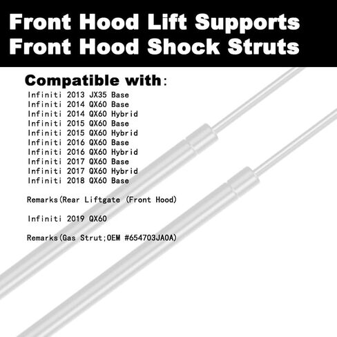 Front Hood Lift Supports Shock Struts Compatible with JX35 2013 QX60 2013 2014 2015 2016 2017 2018 2019 13 14 15 16 17 18 19 2-PC Set Replace SG425026 in Saudi Arabia