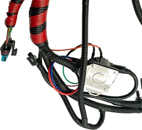 PartsFlow F81Z12B637BA Engine Wiring Harness, Standalone Wire Harness for 1999 Ford F250 F350 F450 F550 Super Duty Diesel 7.3L, Build Before 12/7/1998, Red&Black in Saudi Arabia