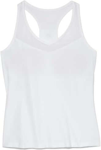 Fila Women's Essentials Racerback Mesh Tank, White - Large in Saudi Arabia
